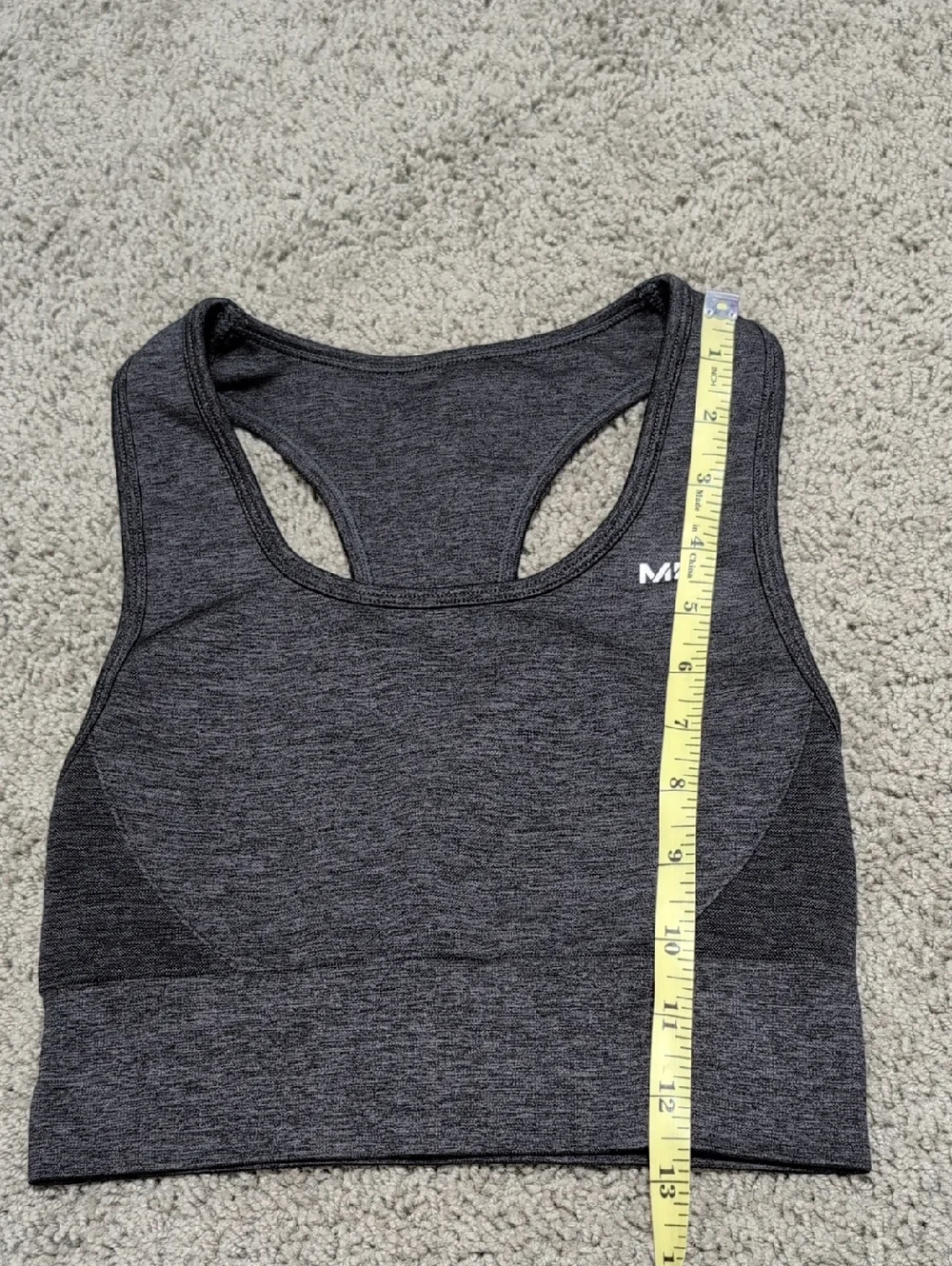MP Women's Curve Seamless Sports Bra Dark Marl Gray Charcoal‎ Size XS